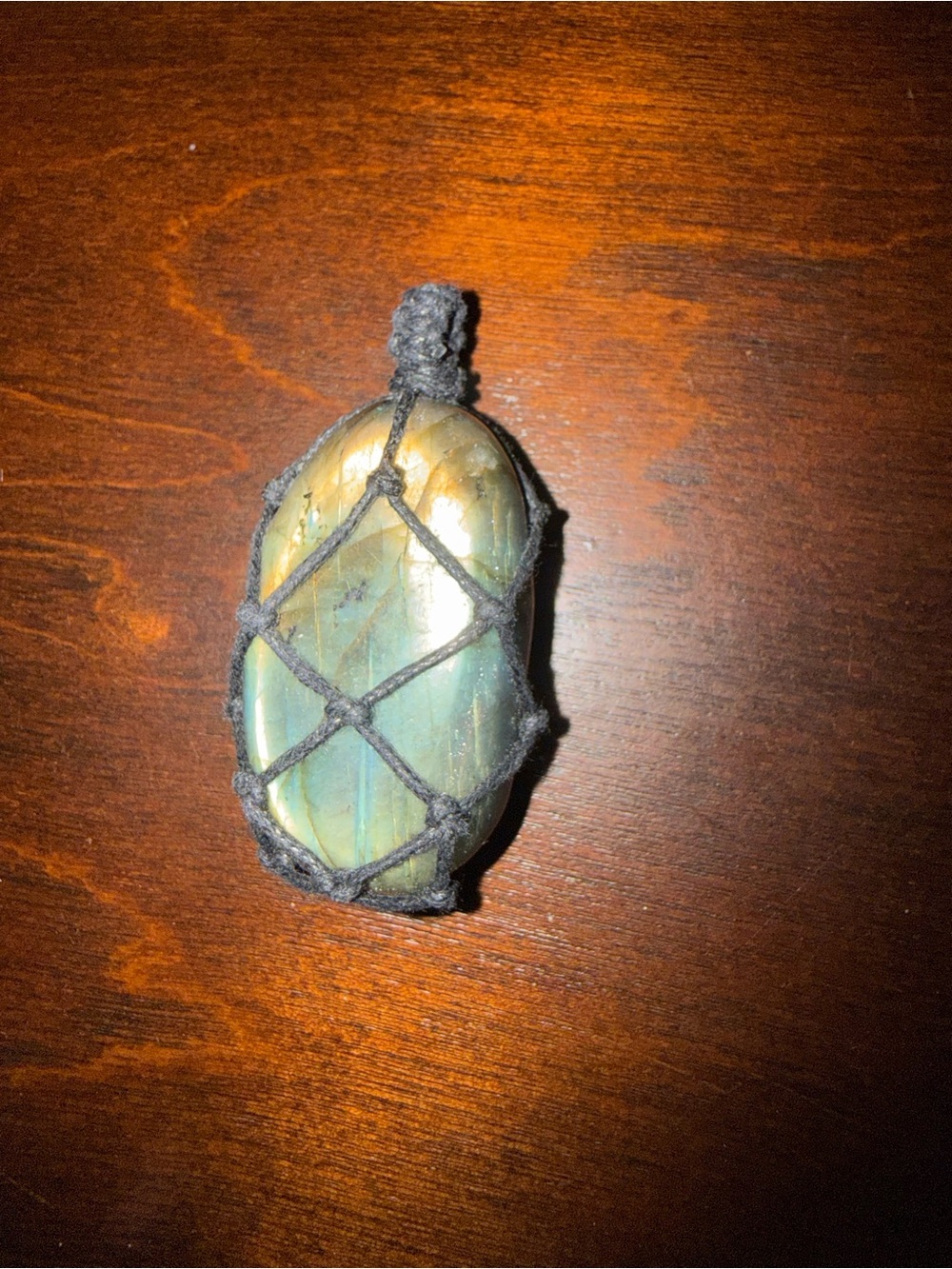 Labradorite wrapped pendant